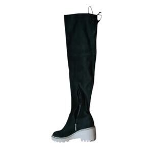 NWOT Nicole Miller Over the Knee Tie Back Black Boots – Sz 8.5